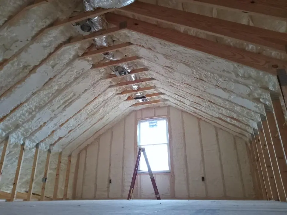 Spray foam roofing application for Crawl Space Insulation project in Richmond